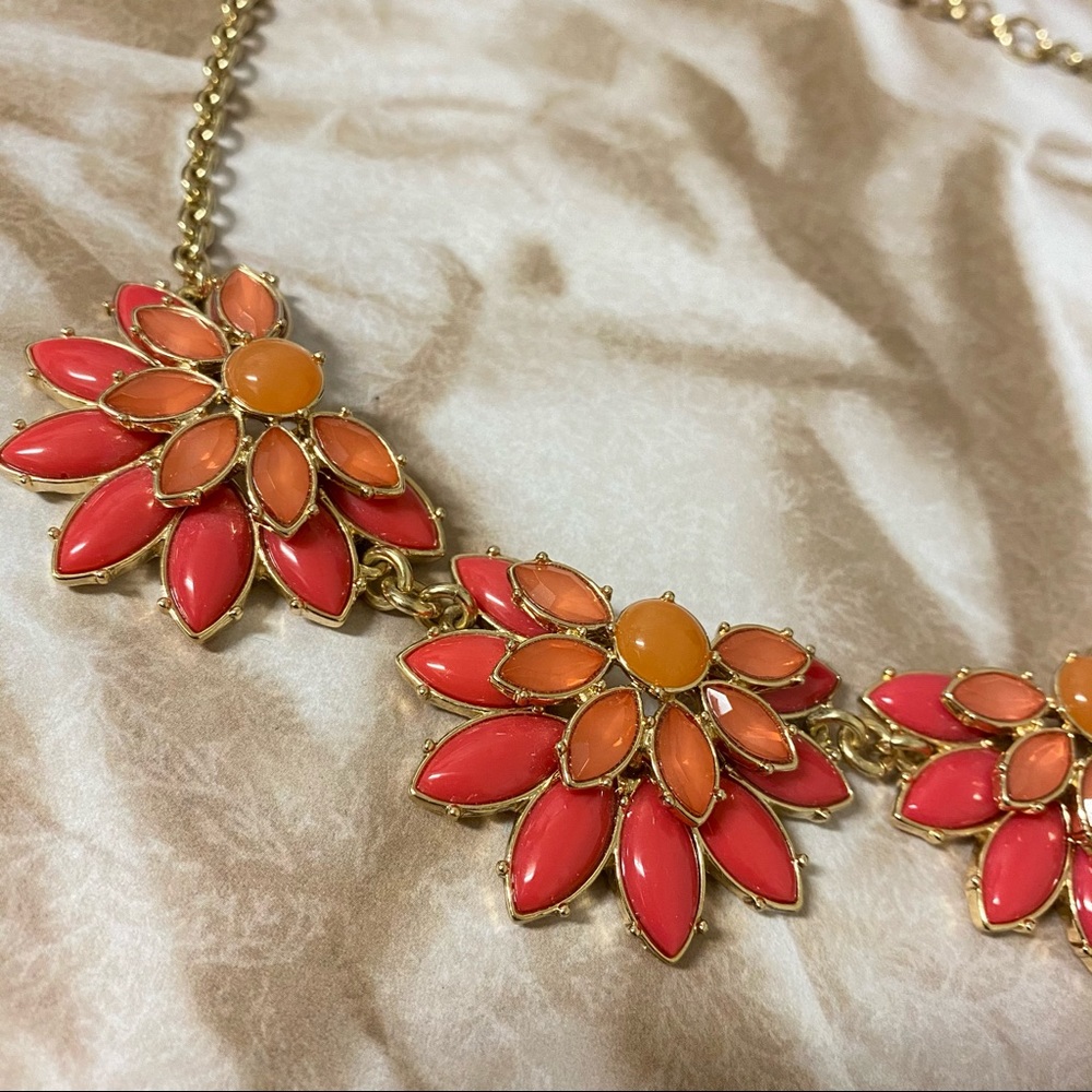 Orange Statement Necklace - image 2
